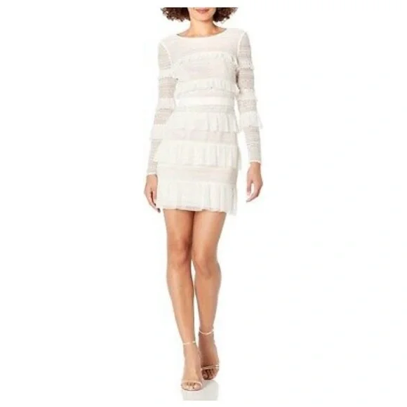 knee length dresses for ladies Pre-owned BCBG MaxAzria Romantic Tiered Dress